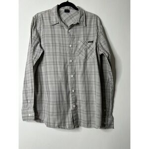 Oakley Men Size M Long Sleeve Button Front Plaid Shirt